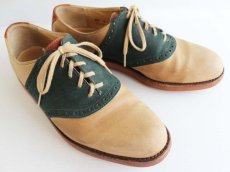画像1: USA製 COLE-HAANコールハーン ヌバック サドルシューズ 8D★レザーシューズ 革靴 (1)