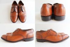 画像2: USA製 Allen Edmondsアレンエドモンズ ストレートチップ レザーシューズ 茶 10E★革靴 (2)