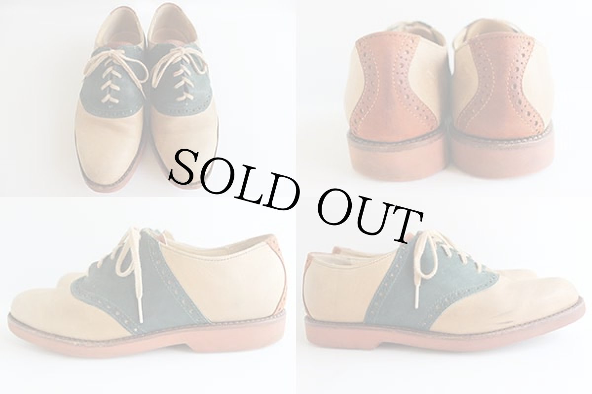 画像2: USA製 COLE-HAANコールハーン ヌバック サドルシューズ 8D★レザーシューズ 革靴 (2)