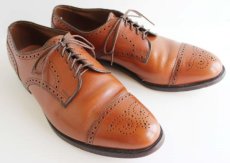 画像1: USA製 Allen Edmondsアレンエドモンズ ストレートチップ レザーシューズ 茶 10E★革靴 (1)