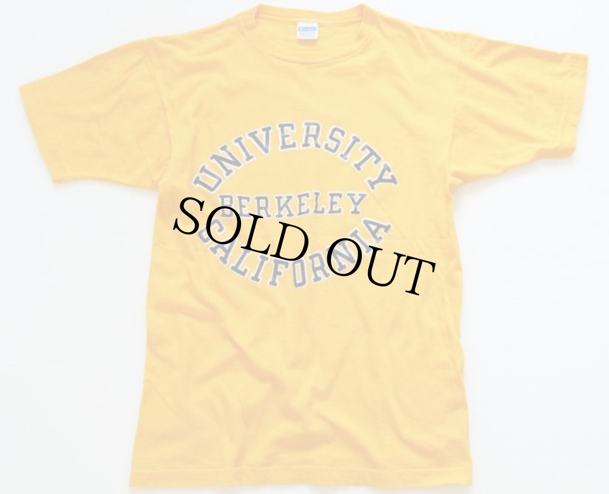 画像2: 70s USA製 Championチャンピオン UNIVERSITY CALIFORNIA コットンTシャツ 黄 M (2)