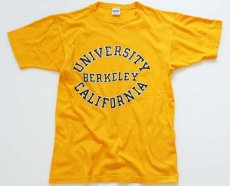 画像2: 70s USA製 Championチャンピオン UNIVERSITY CALIFORNIA コットンTシャツ 黄 M (2)