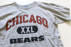 画像1: 90s USA製 Championチャンピオン NFL CHICAGO BEARS 88/12 Tシャツ 杢グレー L (1)