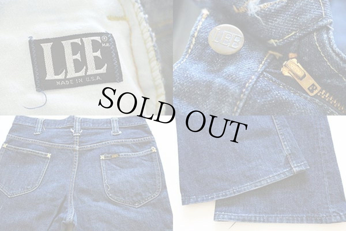 画像3: 70s USA製 Leeリー フレア デニムパンツ w34★ベルボトム (3)