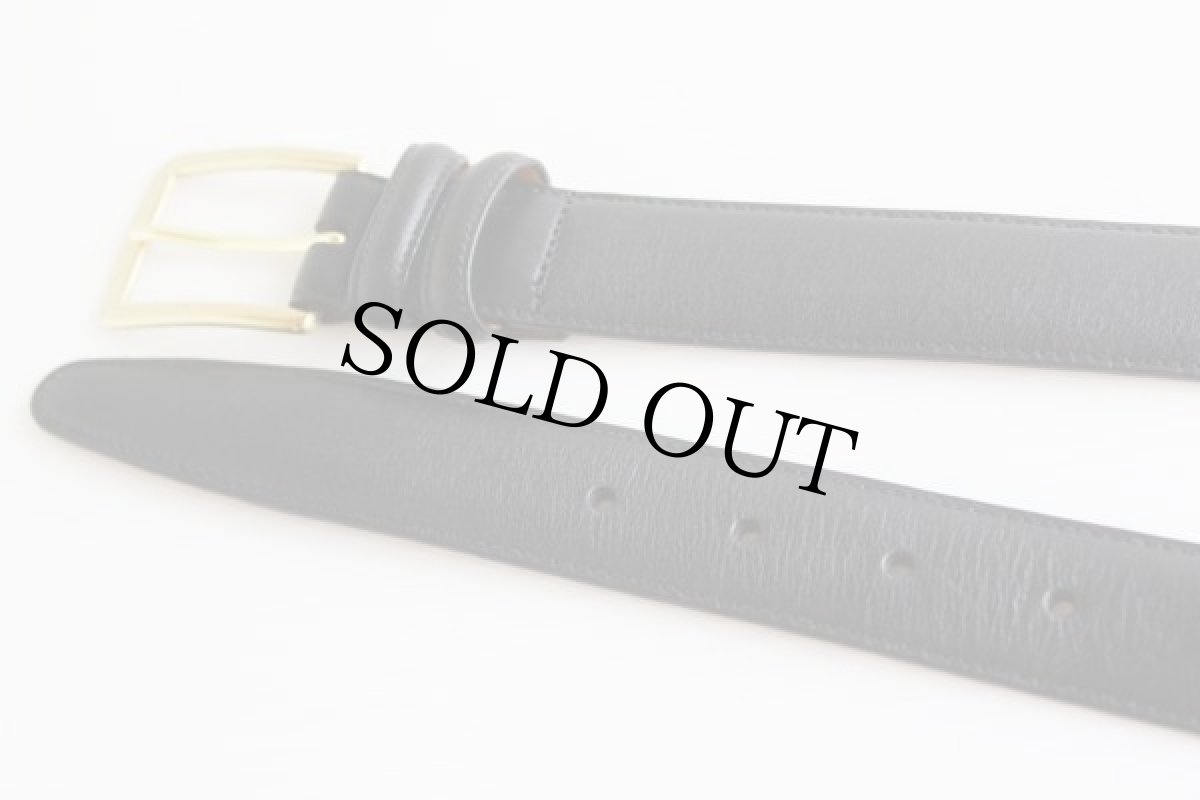 画像2: USA製 Allen Edmondsアレンエドモンズ レザーベルト 黒 34★731 (2)