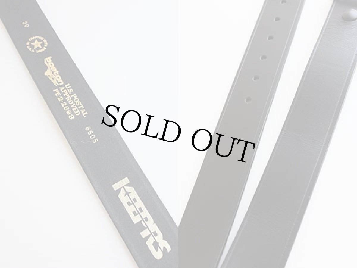 画像3: USA製 boston レザー ギャリソンベルト 黒 30★ポストマン 720 (3)