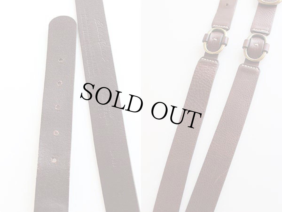 画像3: イタリア製 EddieBauerエディーバウアー レザーベルト 茶 M★547 (3)