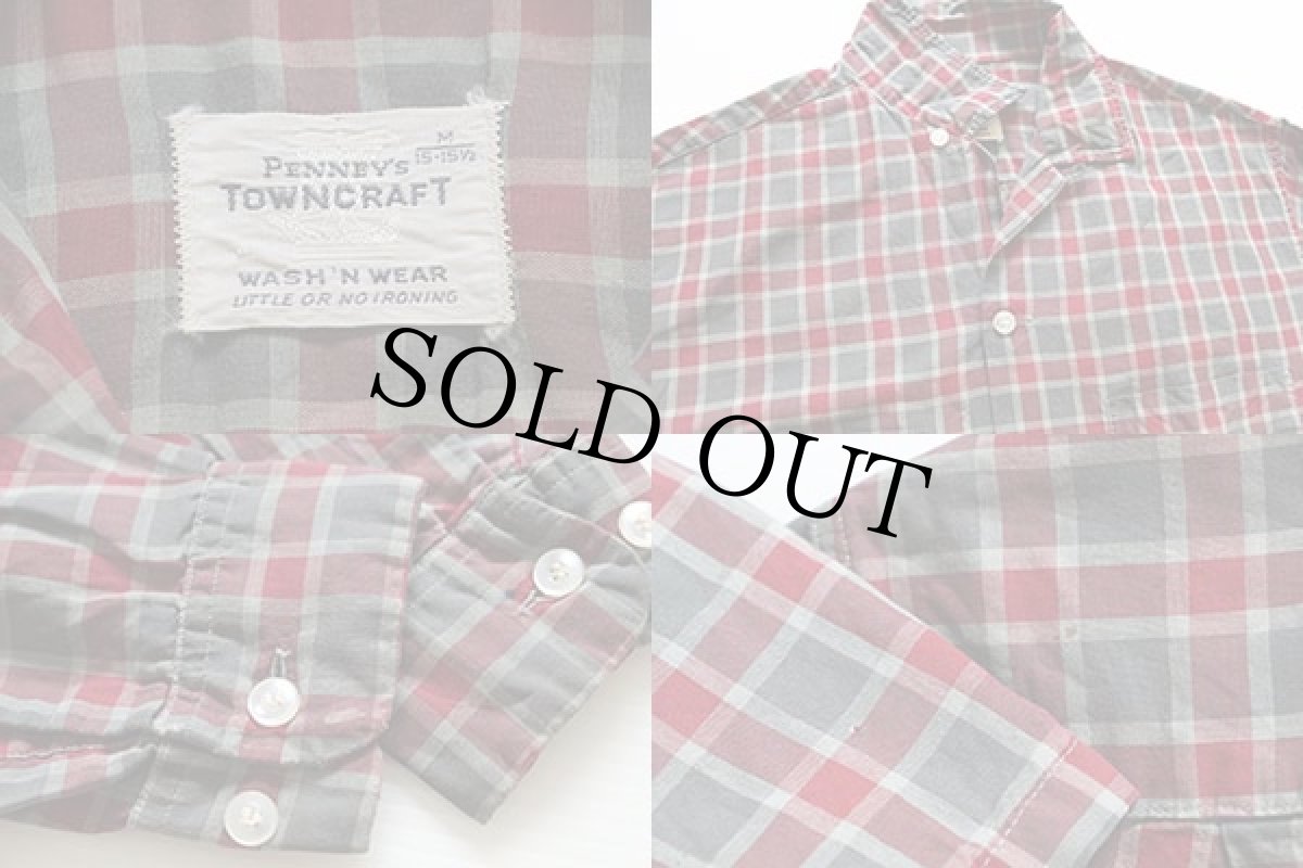 画像3: 60s PENNEY'S TOWNCRAFTチェック コットンシャツM (3)
