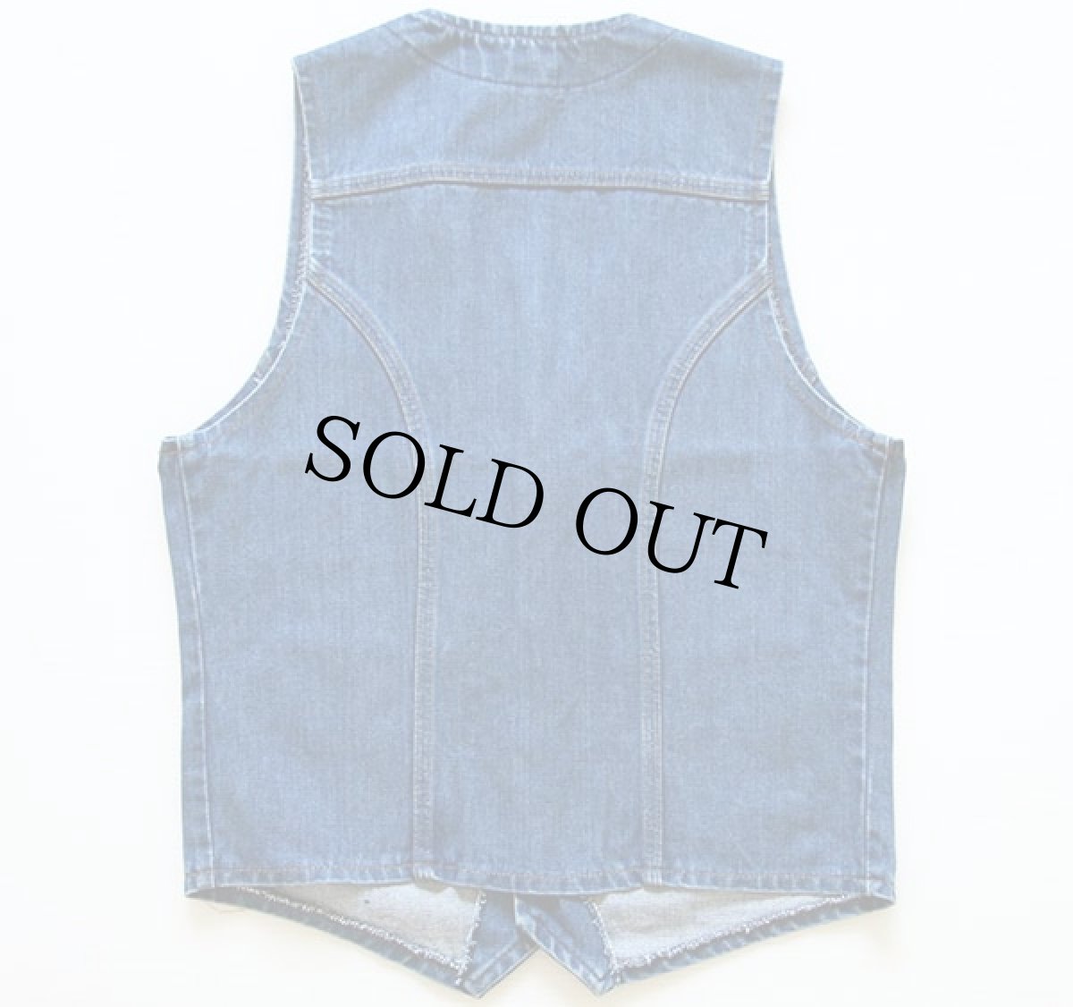 画像2: 80s USA製 Wranglerラングラー デニムベスト M (2)