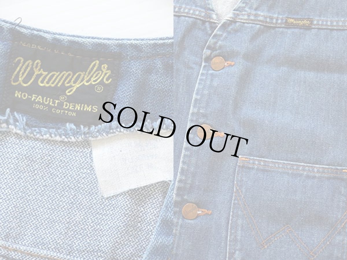 画像3: 80s USA製 Wranglerラングラー デニムベスト M (3)