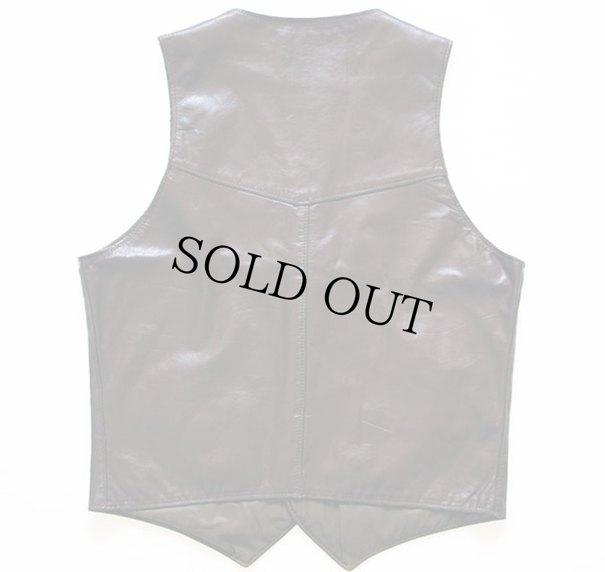 画像2: 70s Sears レザーベスト 茶 38R (2)