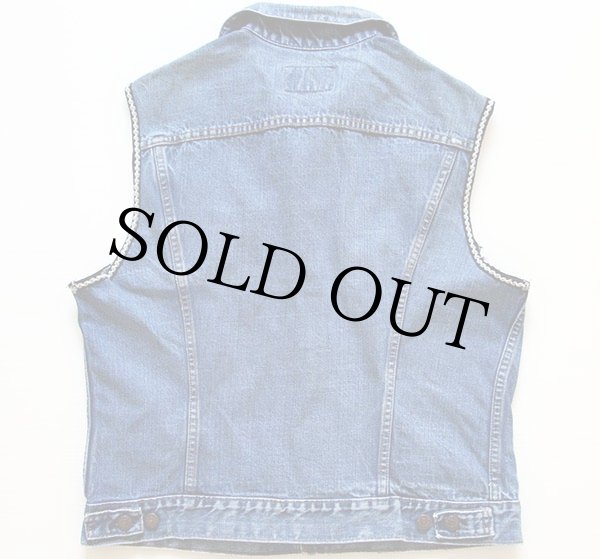 vintage 落書き装飾デニムベスト vintage 落書き装飾デニムベスト
