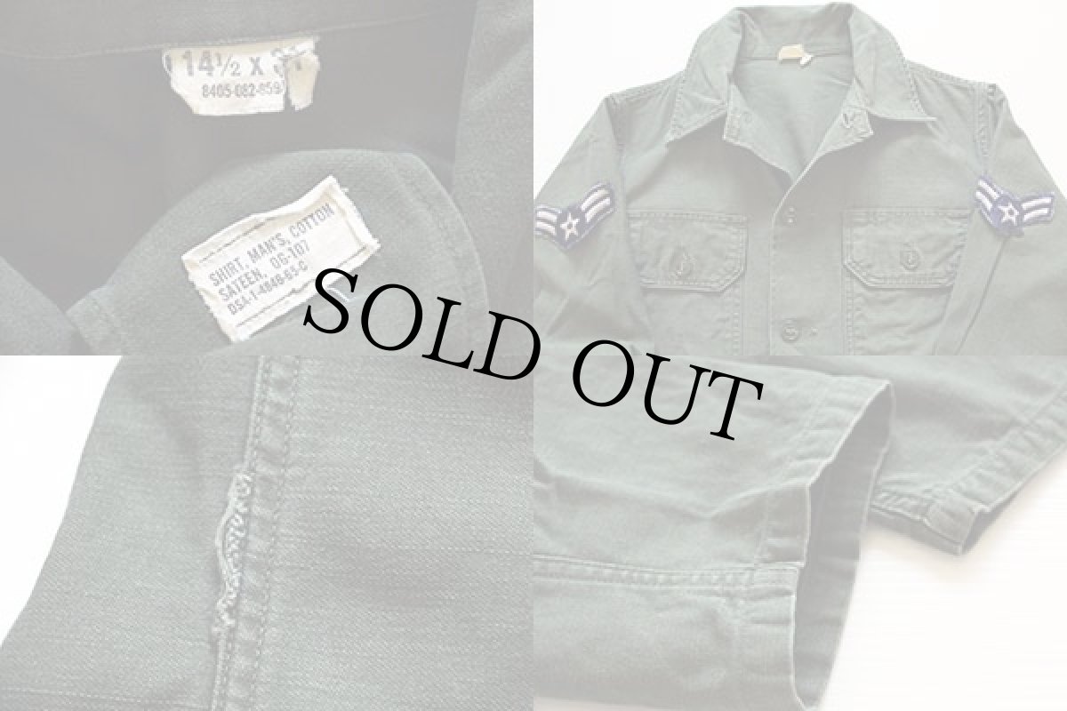 画像3: 60s 米軍 U.S.AIR FORCE パッチ付き ユーティリティシャツ 14.5★USAF (3)