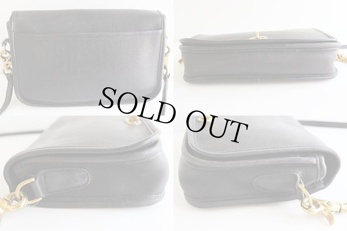 画像2: USA製COACHオールド コーチ レザー ショルダーバッグ 黒★310 (2)