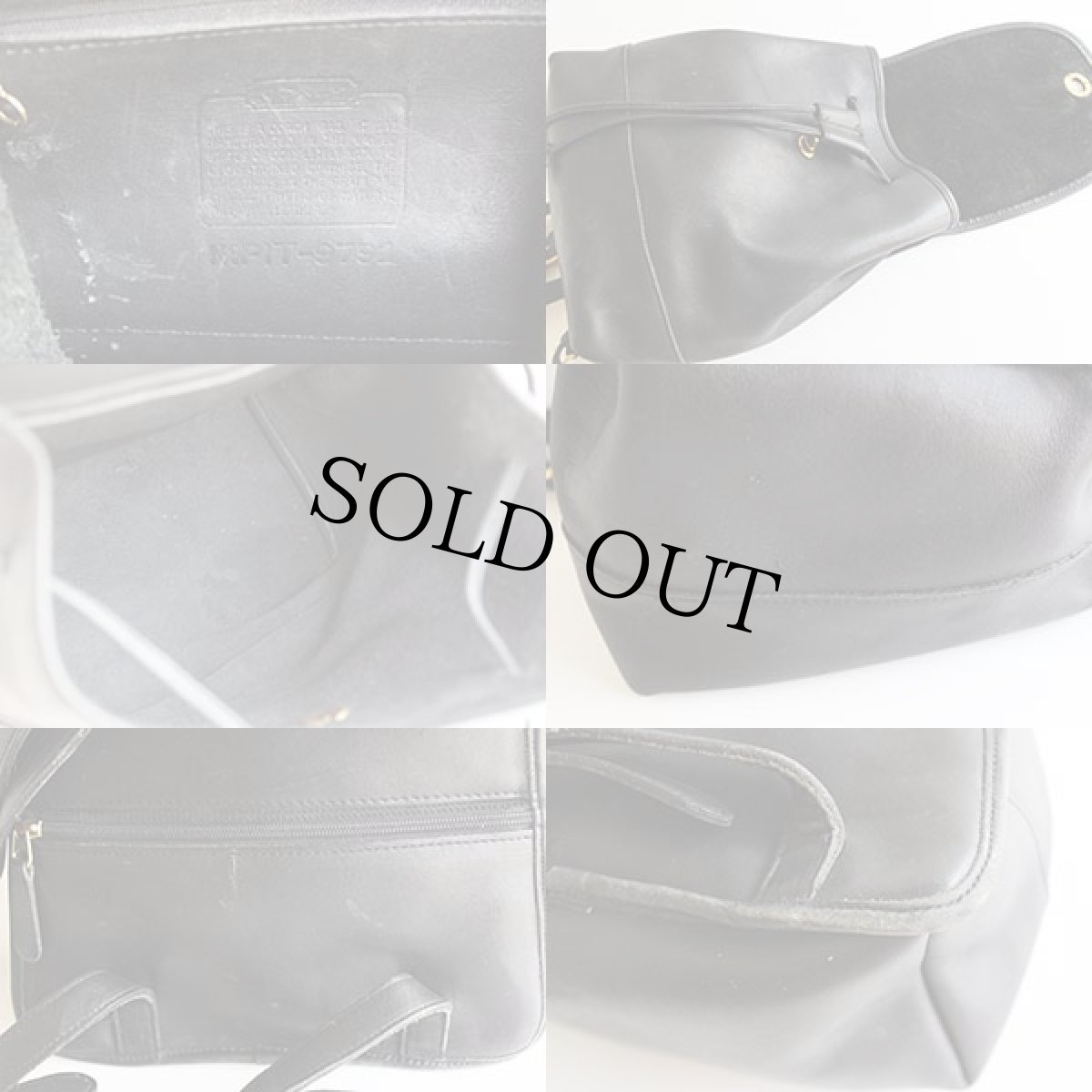 画像3: USA製COACH オールド コーチ レザー リュックサック 黒★9791 (3)