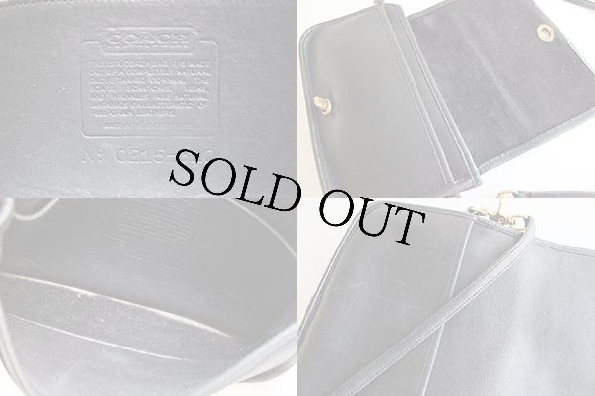 画像3: USA製COACHオールド コーチ レザー ショルダーバッグ 黒★310 (3)