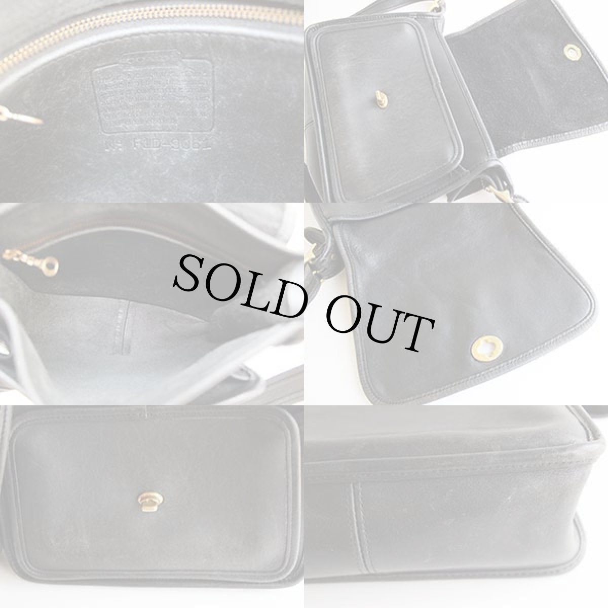 画像3: USA製COACHオールド コーチ レザー ショルダーバッグ 黒★9061 (3)