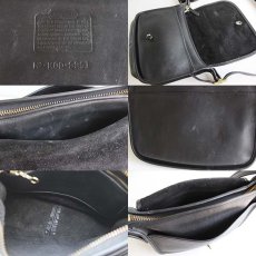 画像3: USA製COACHオールド コーチ レザー ショルダーバッグ黒★9951A (3)