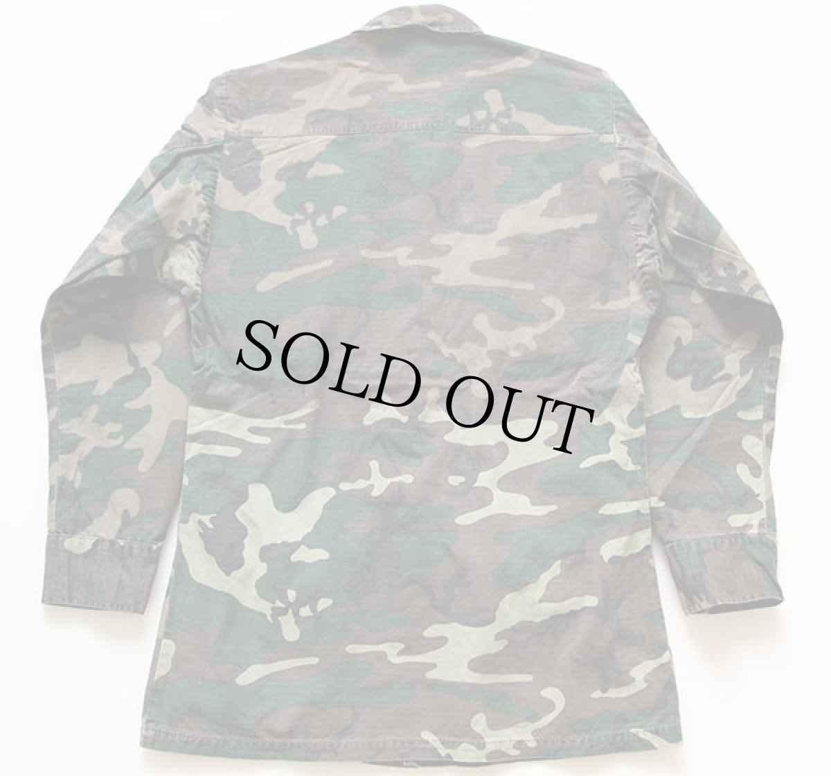 画像2: 70s 米軍 U.S.ARMYERDL ブラウンリーフカモ ジャングルファティーグジャケットXS-R (2)