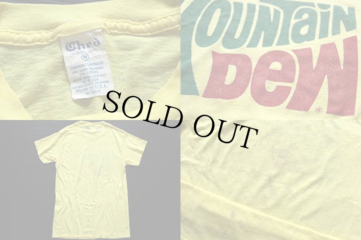 画像3: 80s USA製 Mountain Dew マウンテンデュー Tシャツ 黄 M (3)