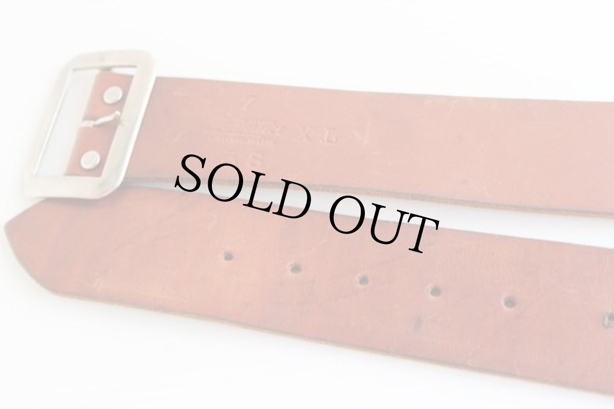 画像2: GEORGE Lorence レザー カートリッジ ベルト 茶 XL (2)