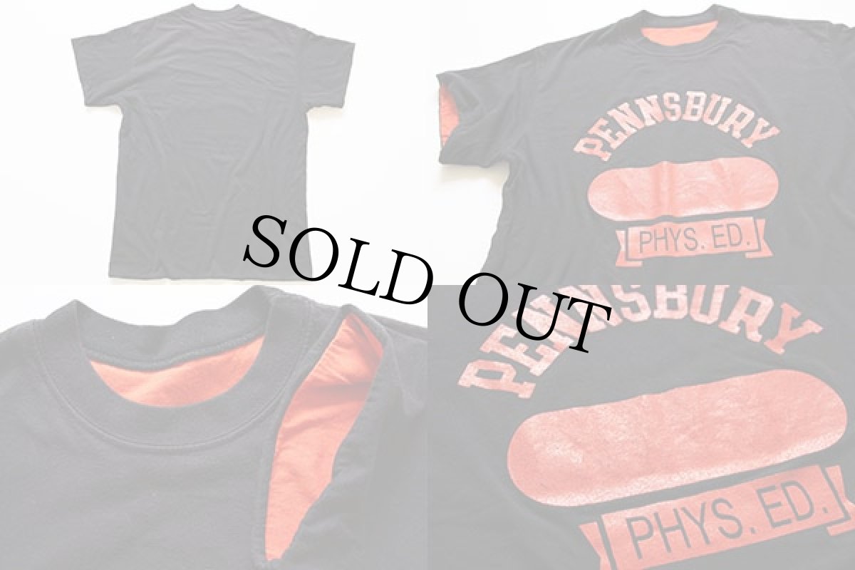 画像3: 80s PENNSBURY三段中抜き リバーシブルTシャツ 黒×オレンジ (3)