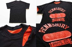 画像3: 80s PENNSBURY三段中抜き リバーシブルTシャツ 黒×オレンジ (3)