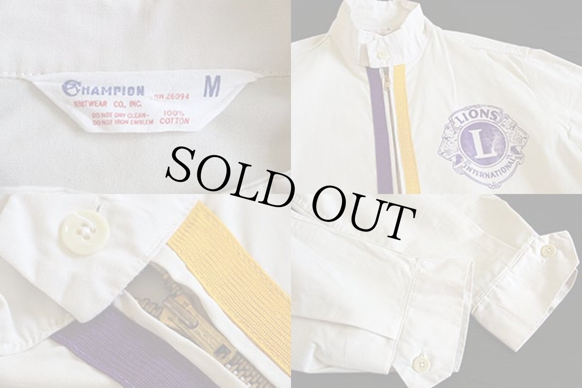 画像3: 60s Championチャンピオン ランタグ フロッキープリント コットンジャケット M (3)