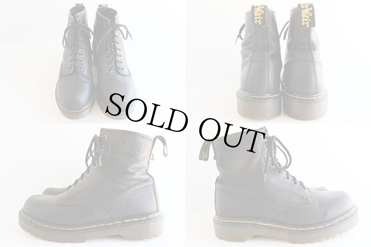 画像2: 英国製 DR.MARTENSドクターマーチン 8ホールブーツ 厚底 黒 UK6 (2)