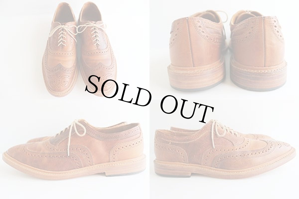 画像2: USA製 Allen Edmondsアレンエドモンズ ウイングチップ レザーシューズ 茶 10D★革靴 (2)