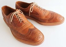 画像1: USA製 Allen Edmondsアレンエドモンズ ウイングチップ レザーシューズ 茶 10D★革靴 (1)