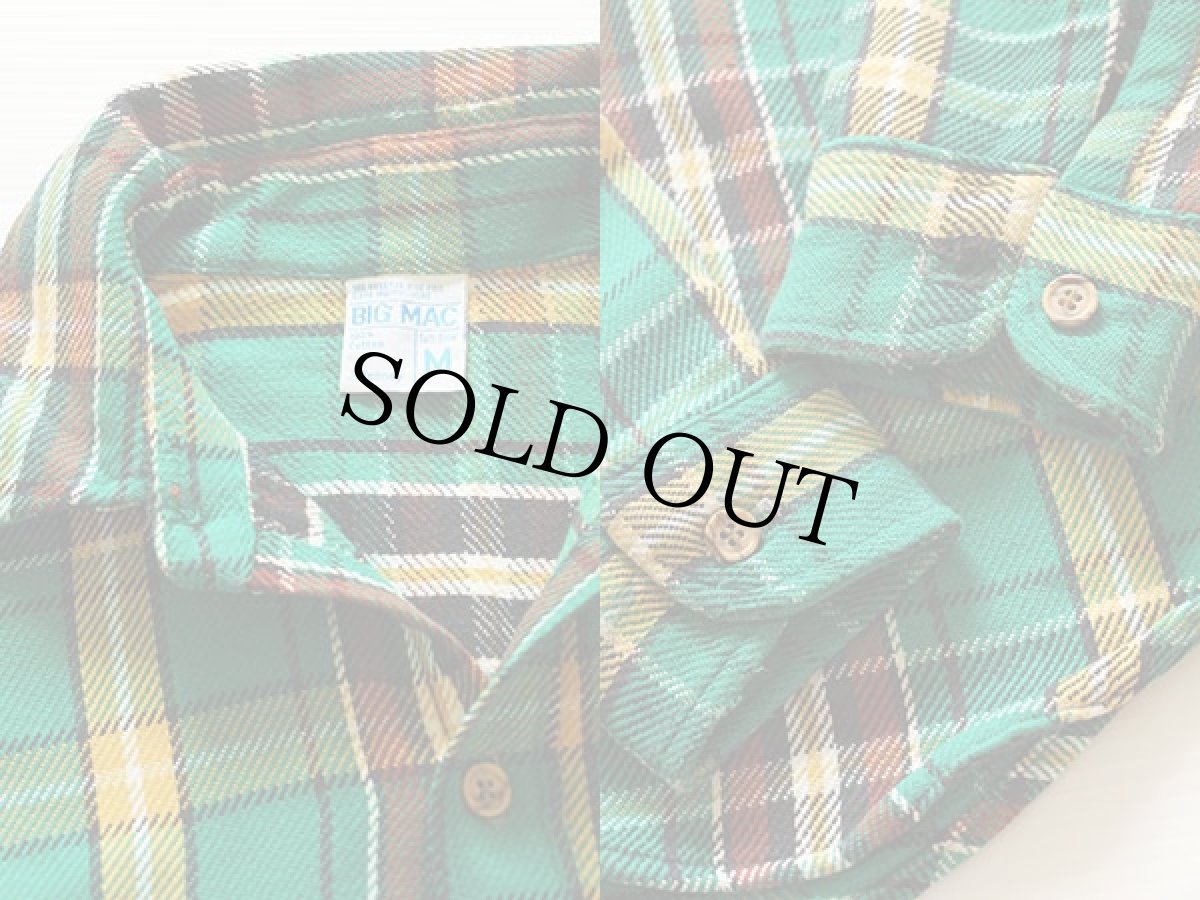 画像3: 70s JCPenney BIGMACビッグマック チェック コットン フランネルシャツ M (3)