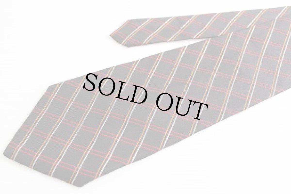 画像2: 80s USA製 ポロ ラルフローレン 格子柄 シルク ネクタイ (2)