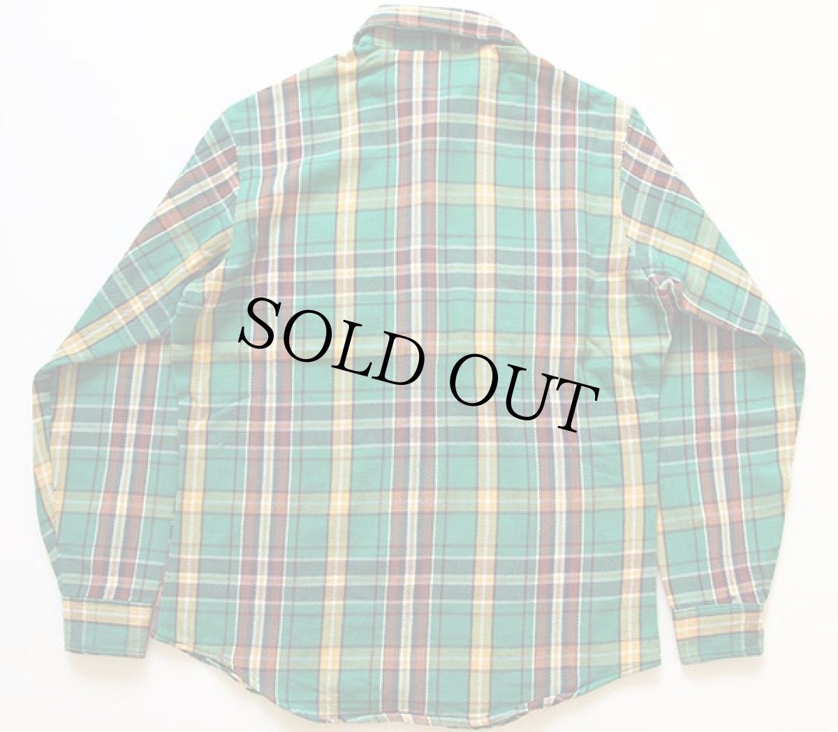画像2: 70s JCPenney BIGMACビッグマック チェック コットン フランネルシャツ M (2)