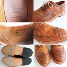 画像3: USA製 Allen Edmondsアレンエドモンズ ウイングチップ レザーシューズ 茶 10D★革靴 (3)