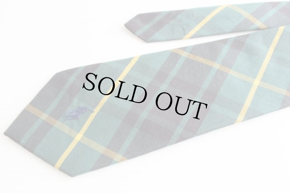 画像2: 80s USA製 ポロ ラルフローレン タータンチェック コットン ネクタイ (2)