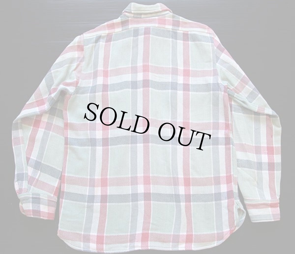 画像2: 60s HERCULESヘラクレス チェック マチ付き コットン フランネルシャツ (2)