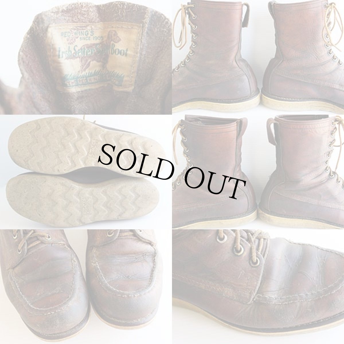 画像6: 60s REDWINGレッドウイング 877 犬タグ アイリッシュセッター ブーツ 茶 8 (6)