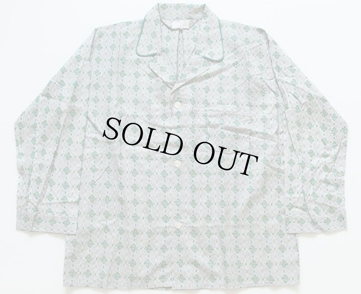 画像2: デッドストック★60s VAN HEUSEN 総柄 パジャマ シャツ&パンツ セット (2)