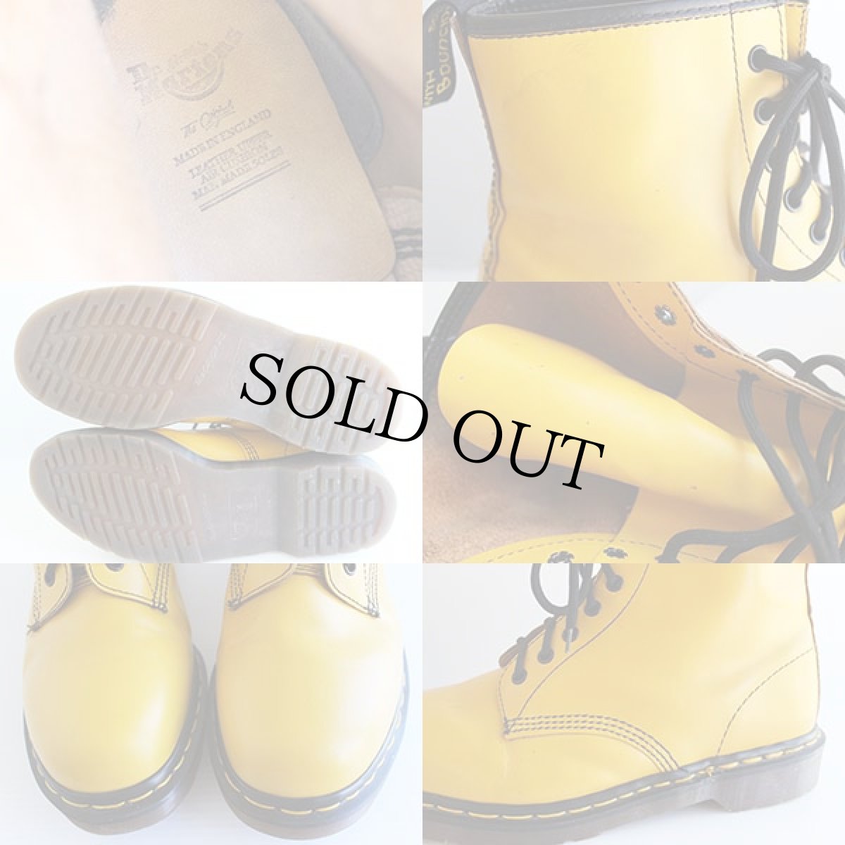 画像3: 英国製 DR.MARTENSドクターマーチン 8ホールブーツ 黄 UK10 (3)