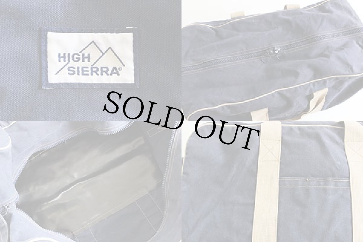 画像3: 80s HIGH SIERRA キャンバス ダッフルバッグ 紺 (3)