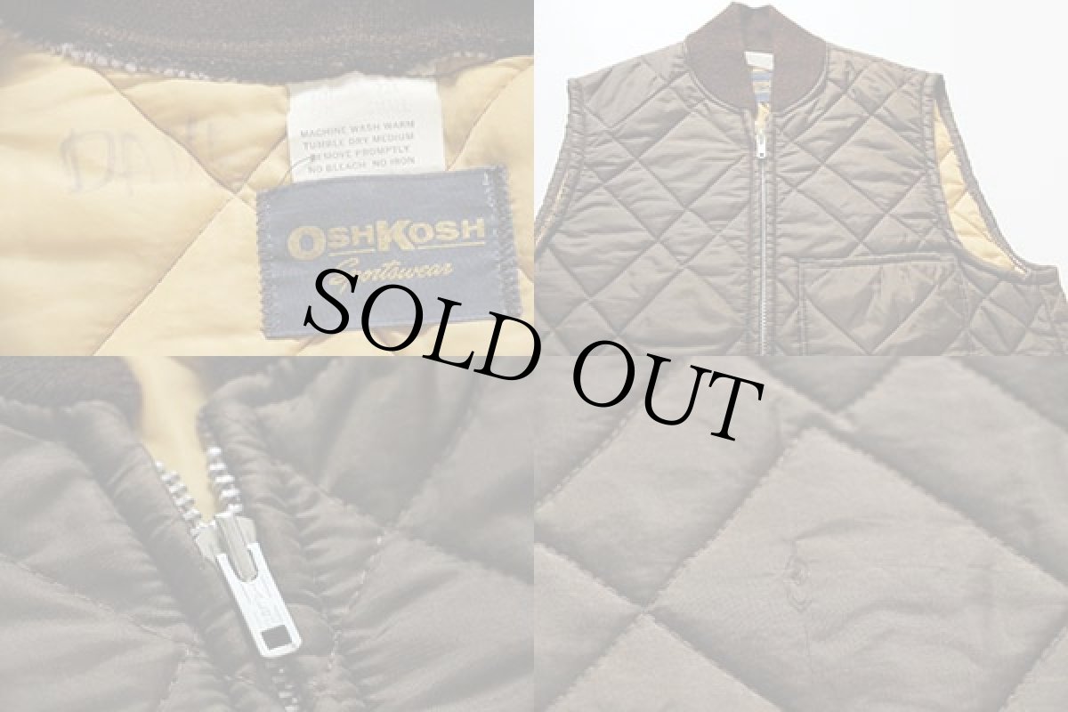 画像3: 70s OSHKOSH キルティングベスト 茶 S (3)