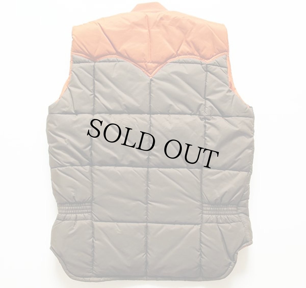 画像2: 70s USA製 Double K ツートン ヨーク切り替え 中綿ベスト 42L (2)