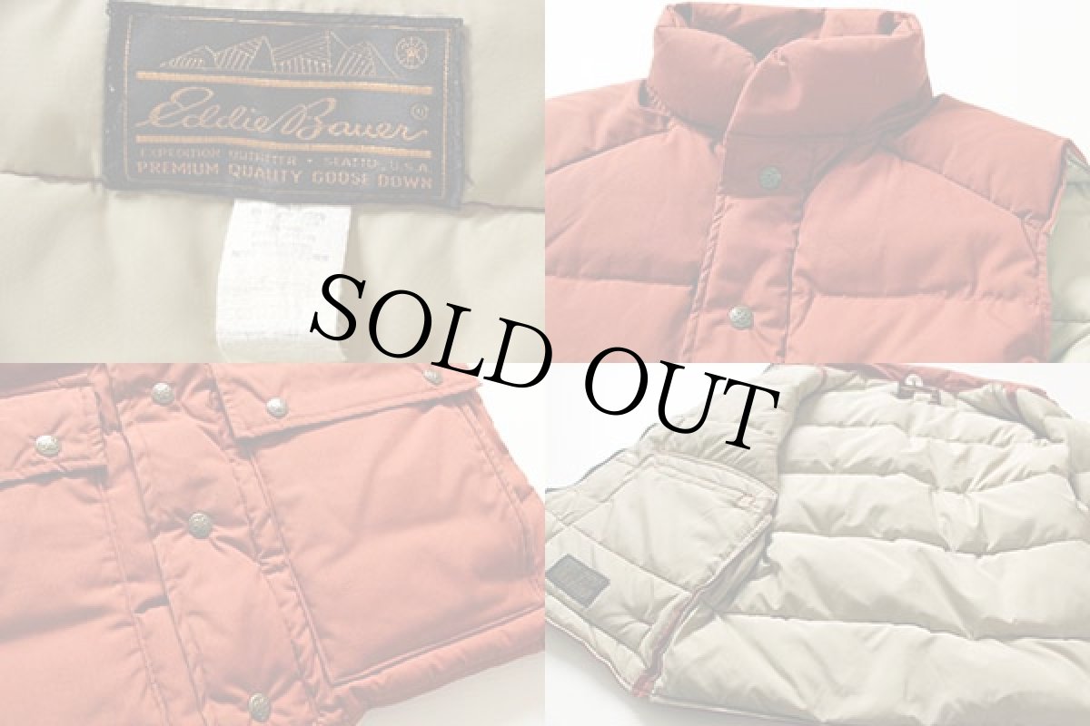 画像3: 80s EddieBauerエディーバウアー ダウンベスト レンガ (3)