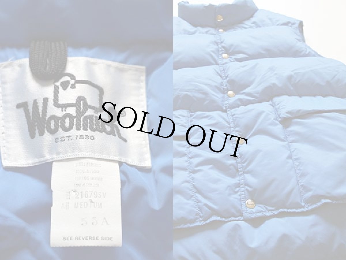 画像3: 70s Woolrichウールリッチ ダウンベスト 青 M (3)