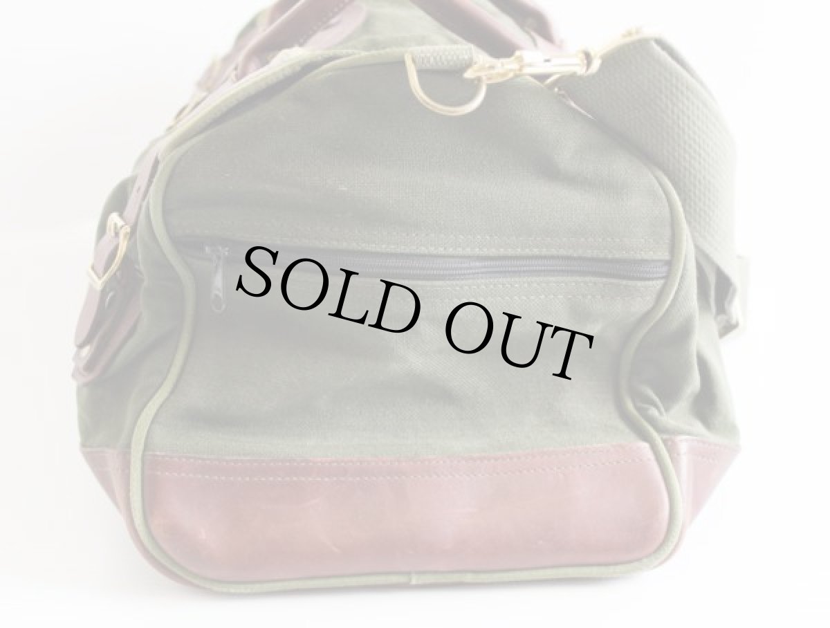 画像3: DIAMOND BLUFF キャンバス×レザー ボストンバッグ 緑 (3)