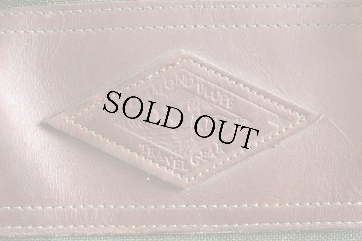 画像6: DIAMOND BLUFF キャンバス×レザー ボストンバッグ 緑 (6)