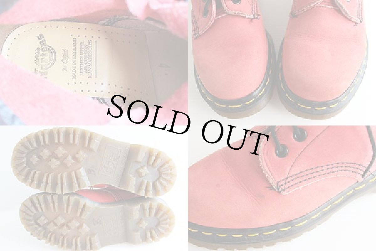 画像3: 英国製 DR.MARTENSドクターマーチン ヌバック 6ホールブーツ ピンク UK4 (3)