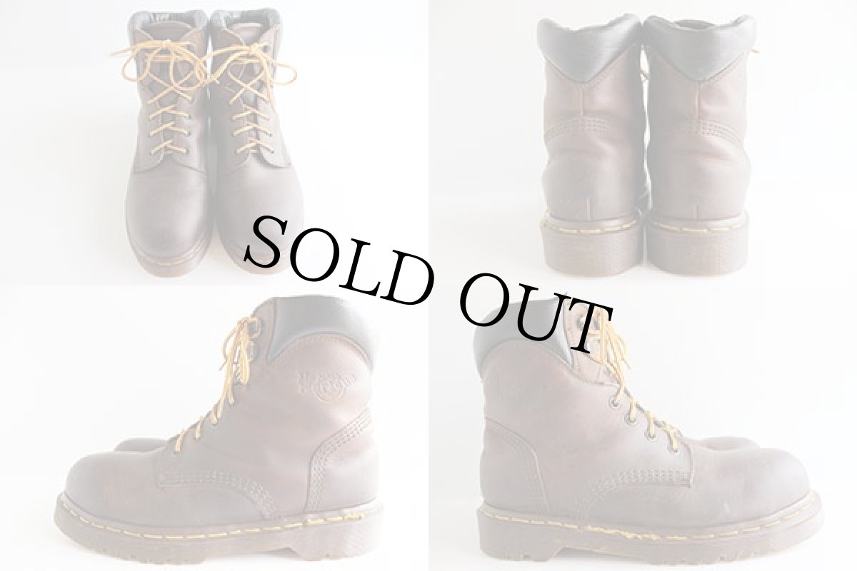 画像2: 英国製 DR.MARTENSドクターマーチン PT91 スチールトゥ ワークブーツ 焦げ茶 UK6 (2)