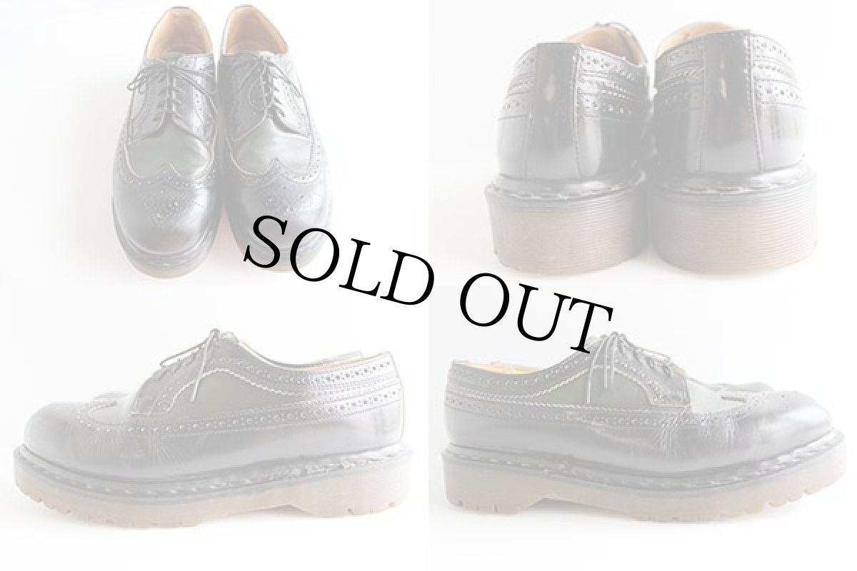 画像2: 英国製 DR.MARTENSドクターマーチン ウイングチップ レザーシューズ UK9 (2)